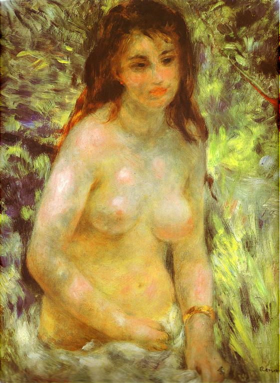 Oil painting:Nude in the Sunlight. 1875
