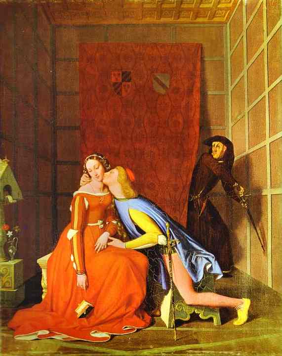 Oil painting:Paolo and Francesca. 1819