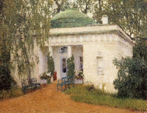 Oil painting:Pavilion in Kuzminki. 1904