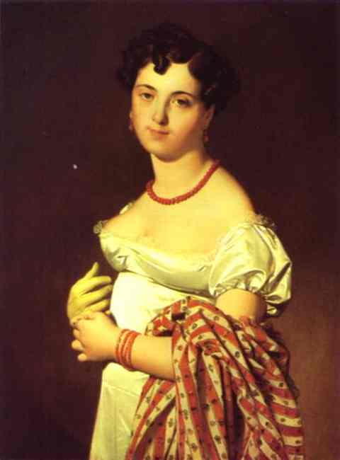 Oil painting:Portrait of Madame Panckoucke. 1811