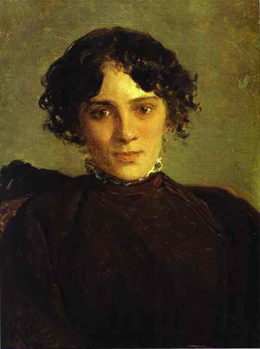 Oil painting:Portrait of Maria Gabayeva. 1886