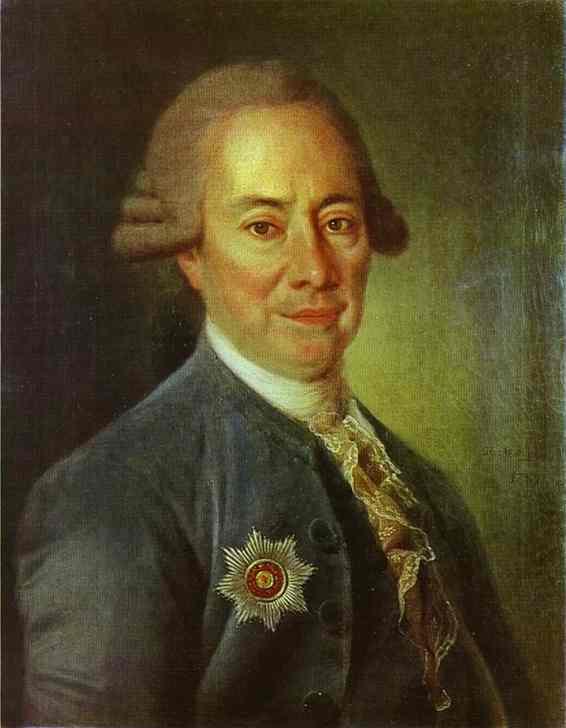 Oil painting:Portrait of P. V. Bakunin. 1782