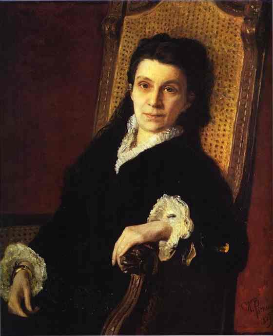 Oil painting:Portrait of Polixena Stasova. 1879