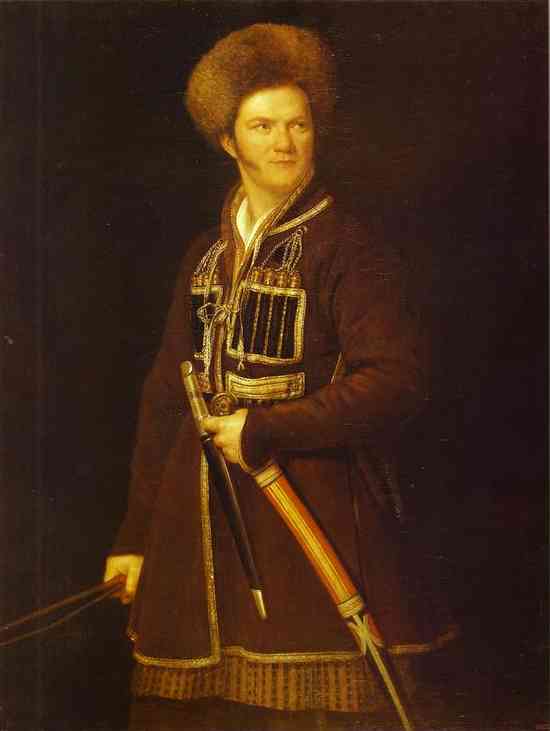 Oil painting:Self-portrait in a Suit of a Caucasian Warrior.