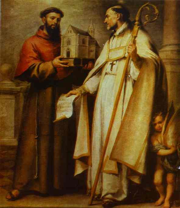 Oil painting:St. Leander and St. Bonaventura. 1665