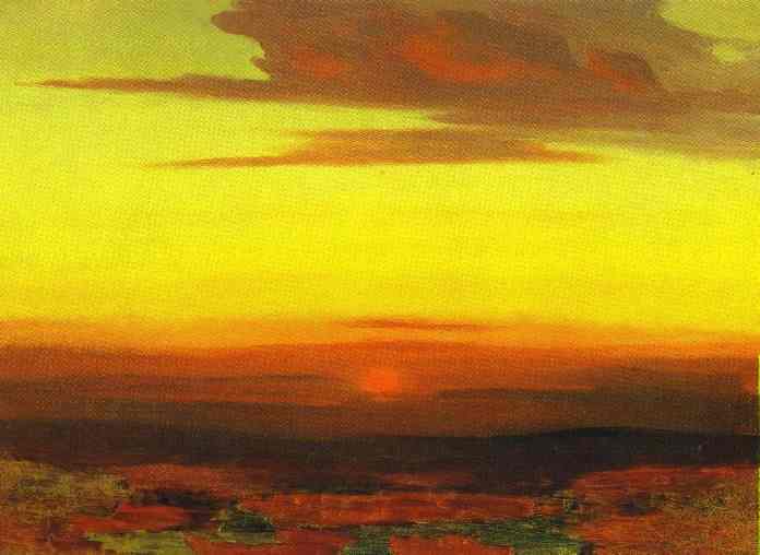 Oil painting:Sunset. 1890