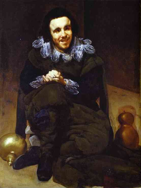 Oil painting:The Buffoon Calabazaz (Calabacillas). 1637