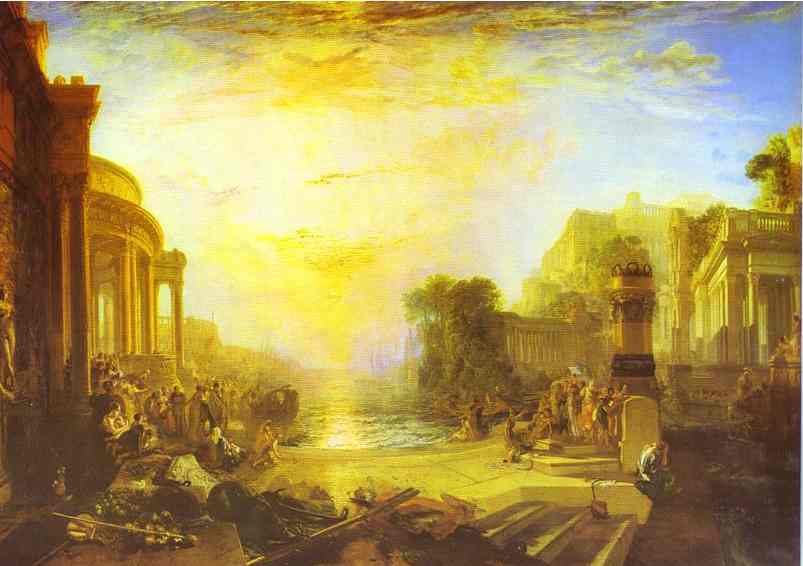 Oil painting:The Decline of the Carthaginian Empire. 1817