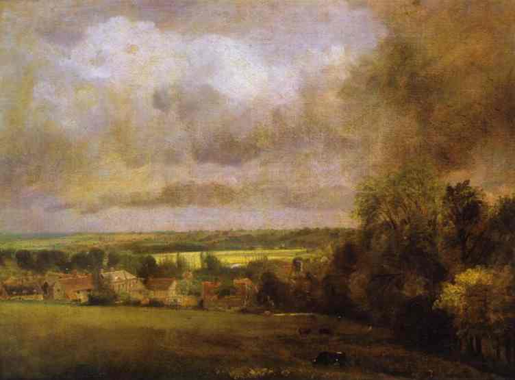 Oil painting:The Stour Valley from Higham. c.1804