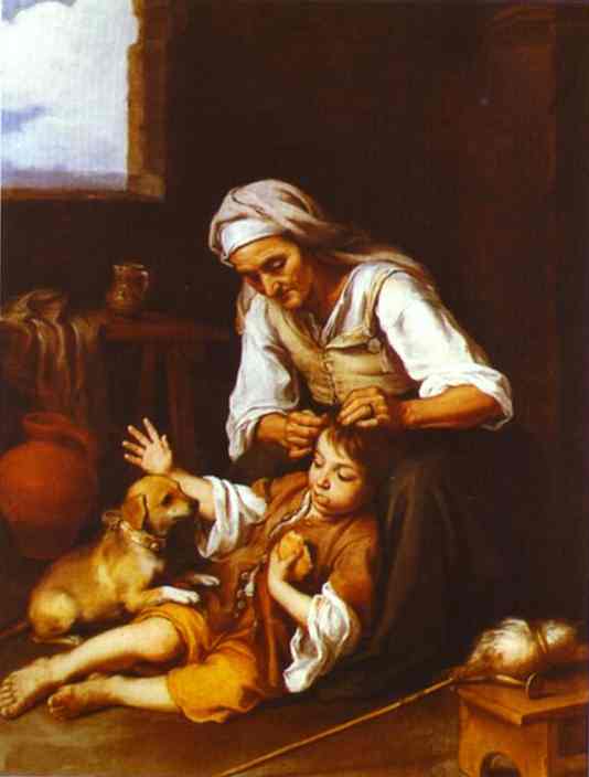 Oil painting:The Toilette. c. 1670