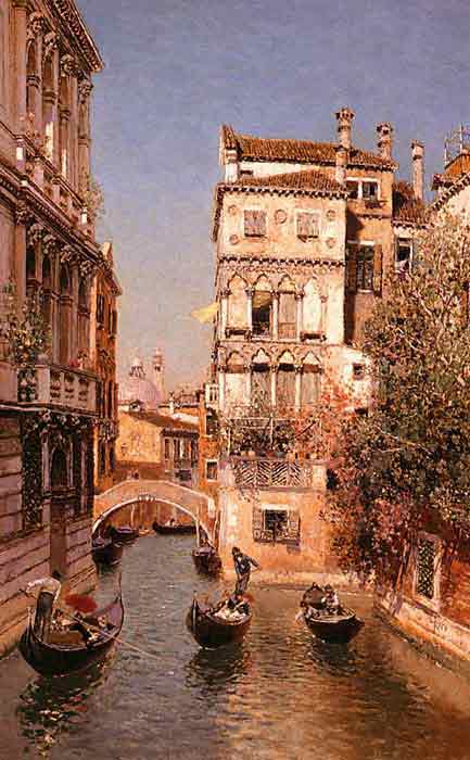 Oil painting for sale:Along The Canal, Venice