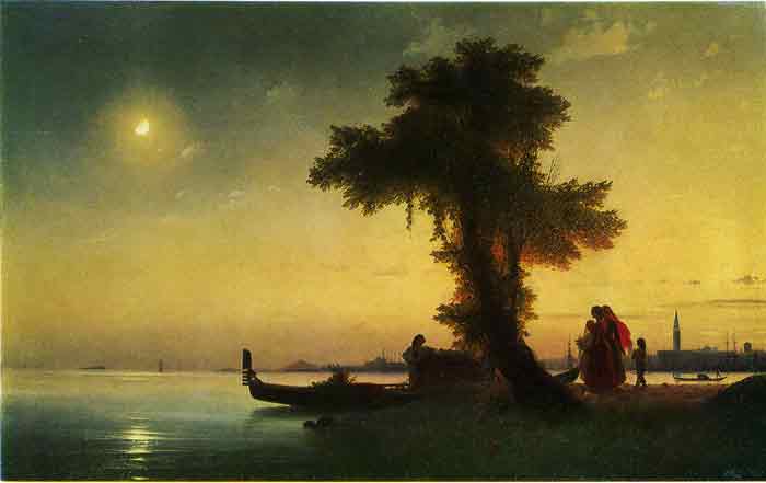 Oil painting for sale:A bay Near Venice, 1842