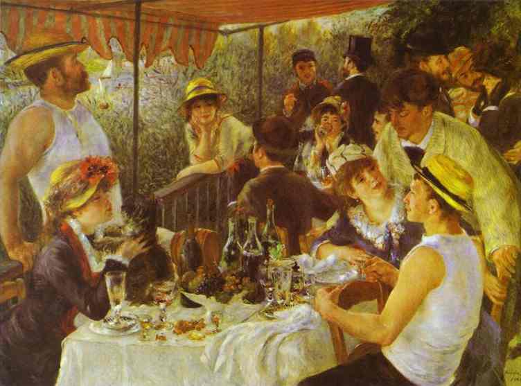 Oil painting:The Luncheon of the Boating Party. 1881