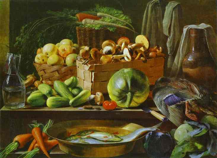 Oil painting:Still-Life. 1839