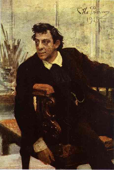 Oil painting:Portrait of the Actor Pavel Samoylov. 1915