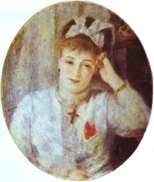 Oil painting:Portrait of Marie Murer. 1877