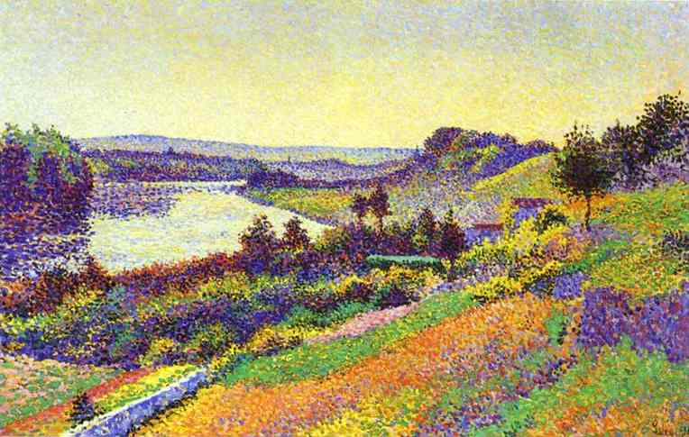 Oil painting:The Seine at Herblay. 1890