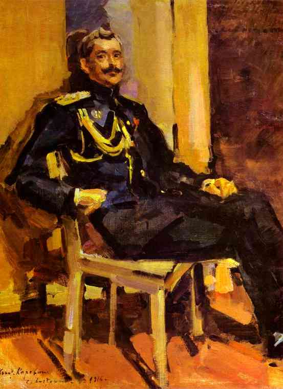 Oil painting: Portrait of an Officer. 1916