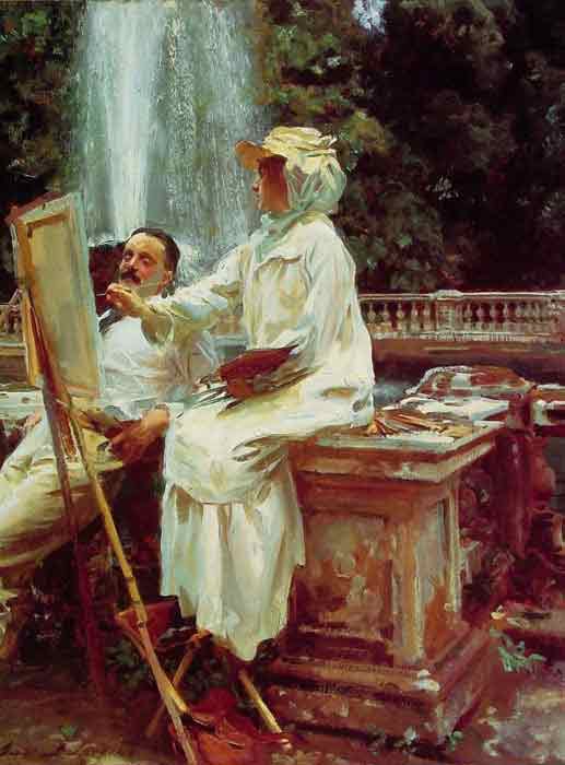 Oil painting for sale:The Fountain, Villa Torlonia, Frascati ItalyN?1907