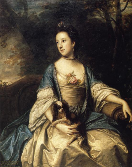 Oil painting:Caroline, Duchess of Marlborough. 1759