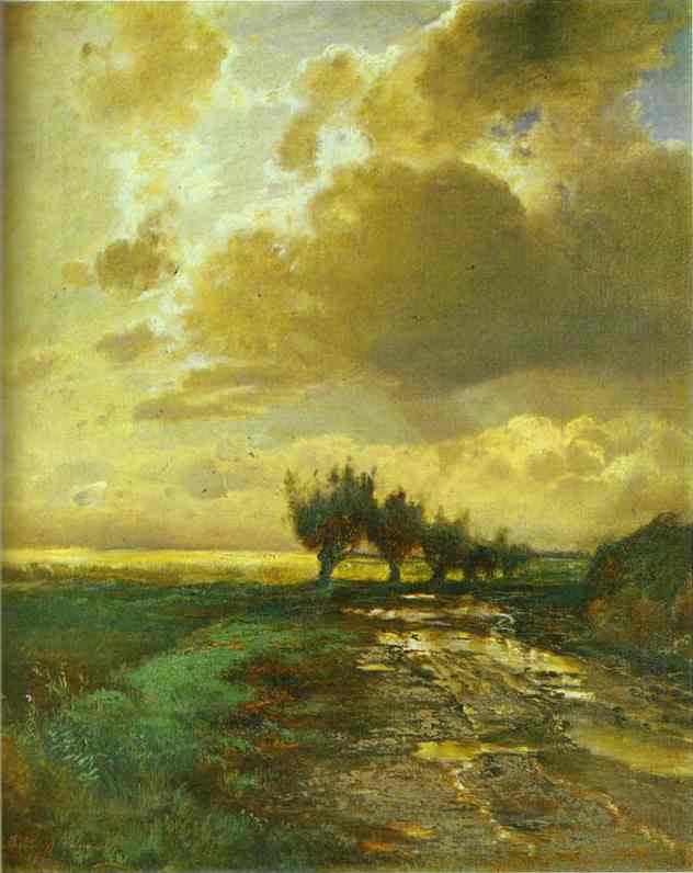 Oil painting:Country Road. 1873
