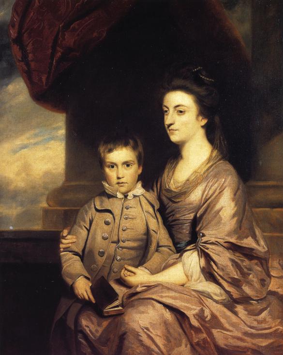 Oil painting:Elizabeth, Countess of Pembroke and Her Son. 1764