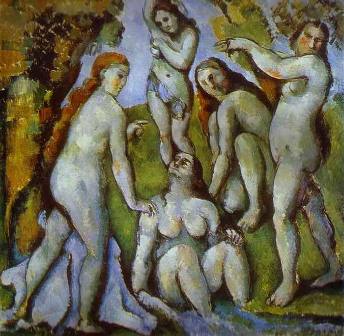 Oil painting:Five Bathers. 1885