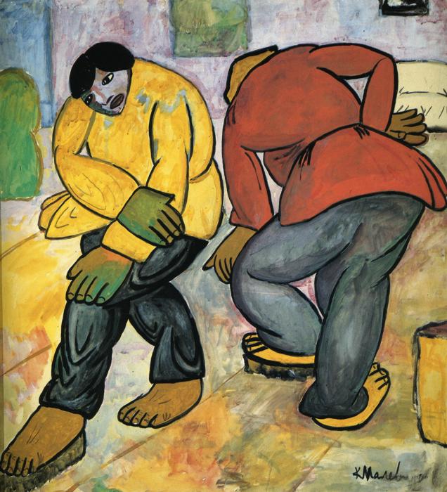 Oil painting:Floor Polishers. 1911