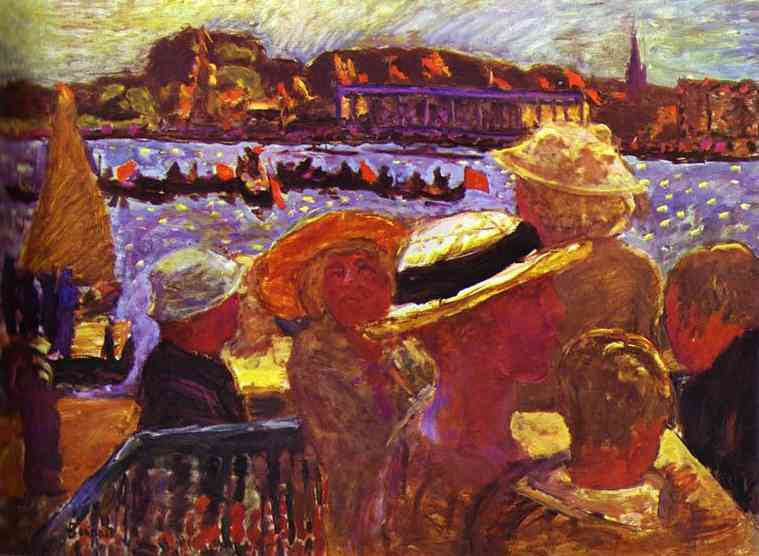 Oil painting:Hambourg, Picnic. 1908