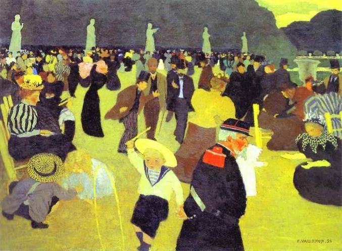 Oil painting:Luxembourg Garden/Jardin du Luxembourg. 1895