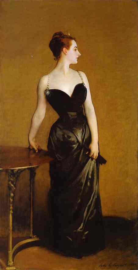 Oil painting:Madame X (Madame Pierre Gautreau). 1884