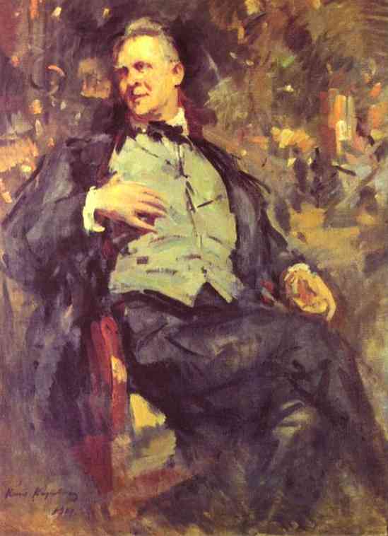 Oil painting: Portrait of Fedor Chaliapin. 1921