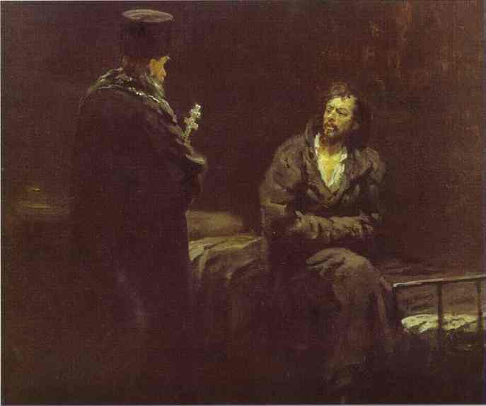 Oil painting:Refusal from the Confession. 1879