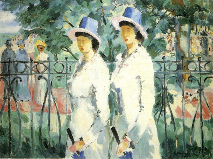 Oil painting:Sisters. 1910