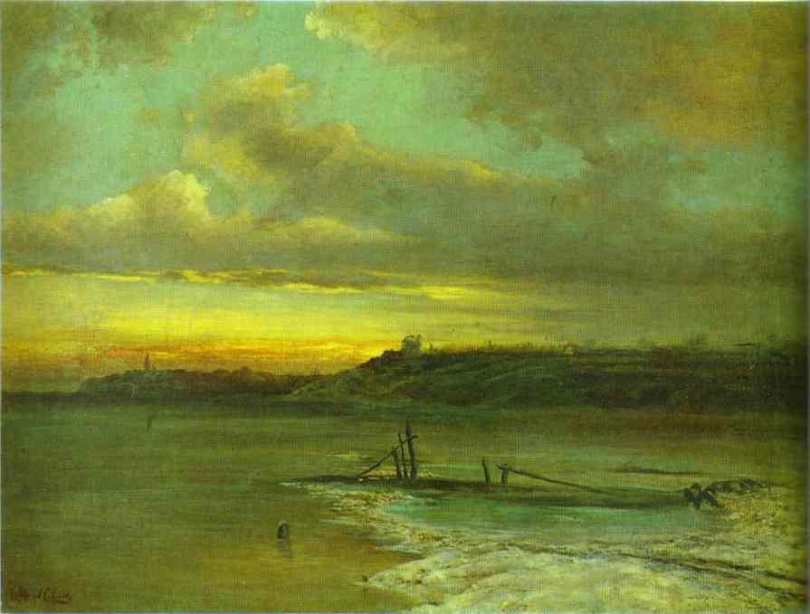 Oil painting:Spring Thaw. 1874
