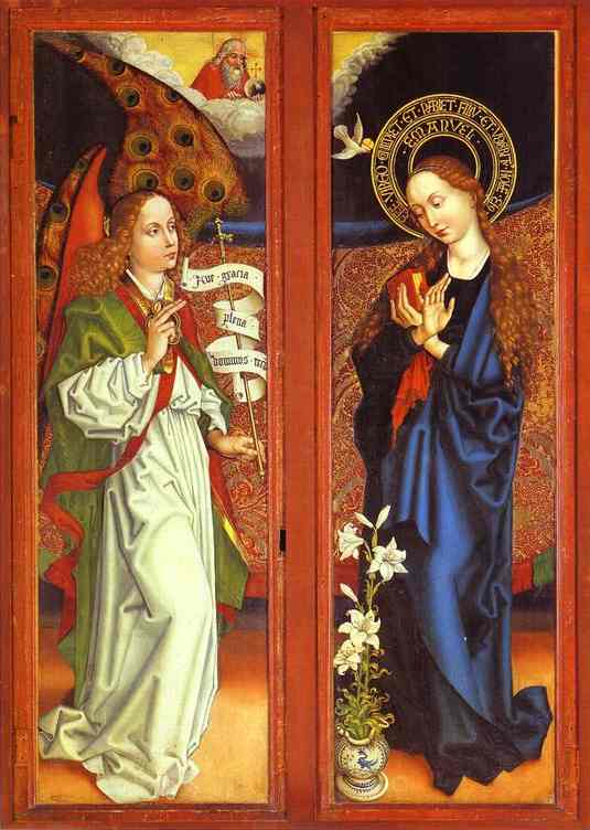 Oil painting:The Annunciation.