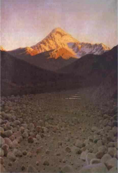 Oil painting:The Mount Kazbek. 1897