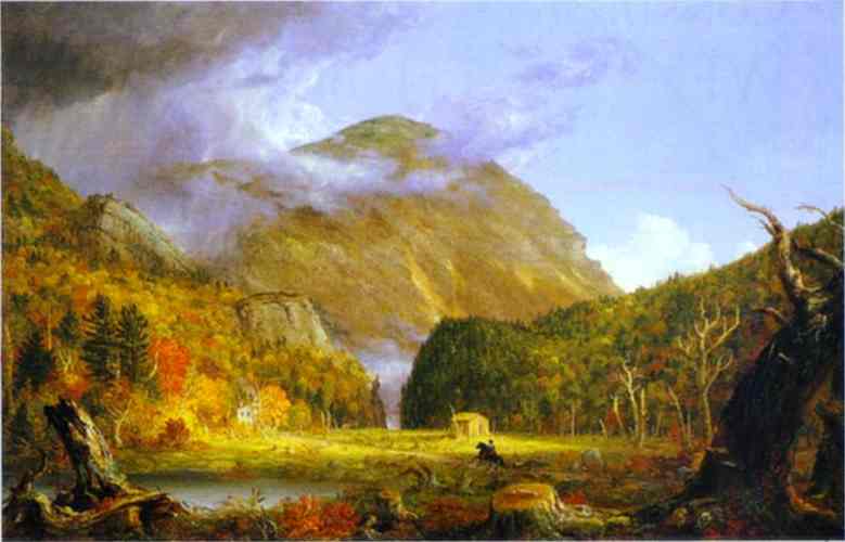 Oil painting:The Notch of the White Mountains. 1839