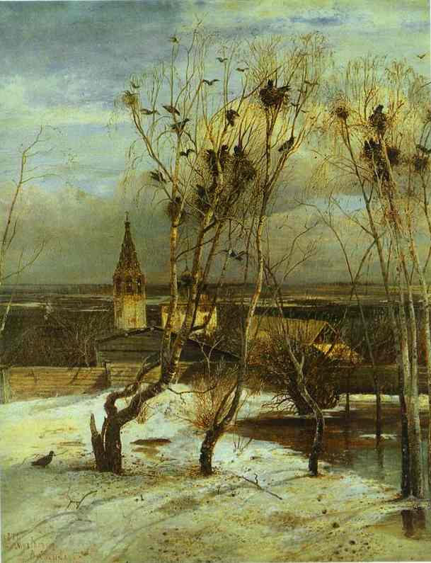 Oil painting:The Rooks Have Come. 1871