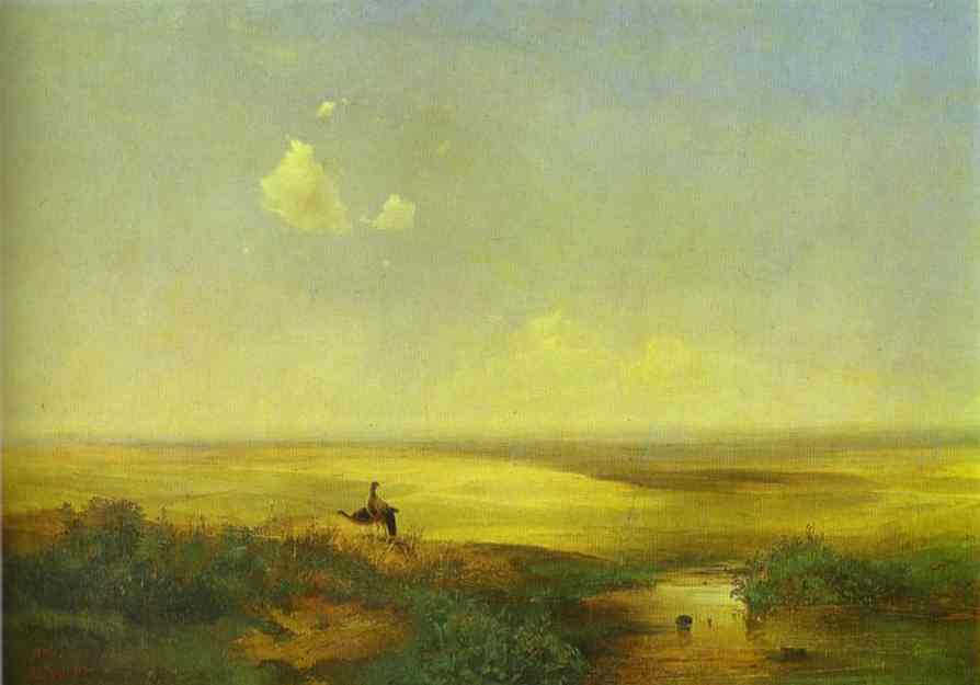 Oil painting:The Steppe in Daytime. 1852
