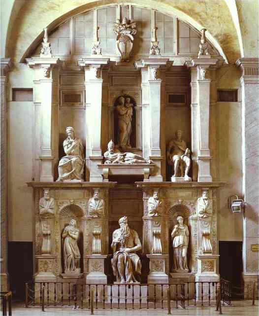 Oil painting: The Tomb of the Pope Julius II. 1542-1545