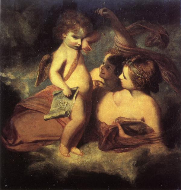 Oil painting:Venus Chiding Cupid. Oil on canvas. 101.2 x 97.2 cm. 1771