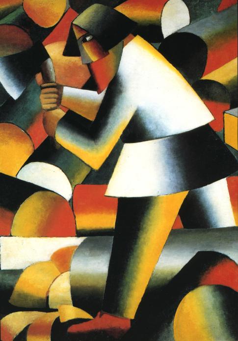 Oil painting:Woodcutter. 1912