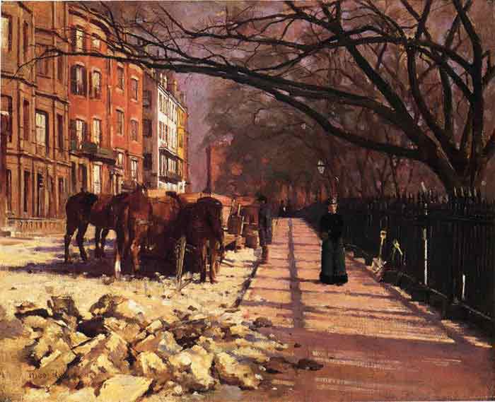 Oil painting for sale:Beacon Street, Boston, 1884