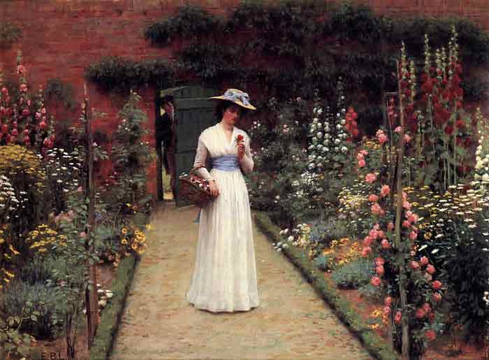 Oil painting for sale:Lady in a Garden