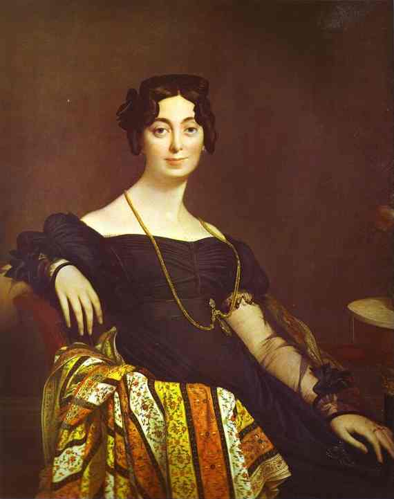 Oil painting:Portrait of Madame Leblanc. 1823