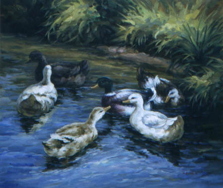 Oil painting for sale:birds-027
