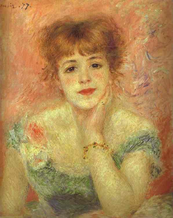 Oil painting:Portrait of the Actress Jeanne Samary. 1877
