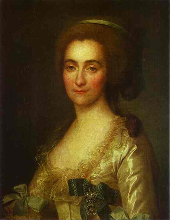 Oil painting:Portrait of E. A. Vorontsova. 1783