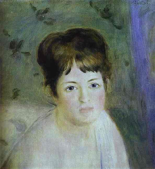 Oil painting:Head of a Woman. c.1876
